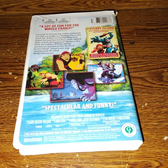 Sinbad: Legend of the Seven Seas (VHS, Dreamworks Pictures) w/ Clamshell Case - Picture 2 of 6